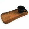 Kuvarz Ahşap Çay Kahve Servis Tabağı Büyük 32x15cm