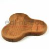 Kuvarz Ahşap Kahve Sunum Tabağı 3 Boğum 20x18cm