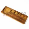 Kuvarz Ahşap İçecek Sunum Tablası 33x11cm