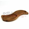 Kuvarz Ahşap Çerezlik Kahvalık "S" 2 Bölmeli 30x12cm Kayın