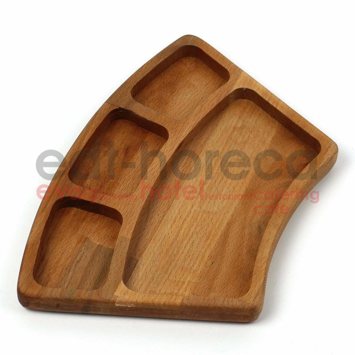 Kuvarz Ahşap Kahvaltı Çerez Tabağı Bölmeli 24x15cm 1 Kuvarz Ahşap Kahvaltı Çerez Tabağı Bölmeli 24x15cm
