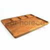 Kuvarz Ahşap Kahvaltı Çerez Tabağı 5 Bölüm 35x25cm