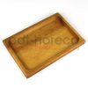 Kuvarz Ahşap İkram Tepsi 4 Köşe 24x16cm