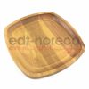 Kuvarz Ahşap Oval Kare Tabak 16x16cm