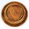 Kuvarz Ahşap Yuvarlak Servis Tabağı 30cm