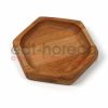 Kuvarz Ahşap Altıgen Sunum Tabağı 13x12cm