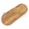 Kuvarz Ahşap Oval Kayık Tabağı 34x13cm