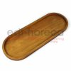 Kuvarz Ahşap Oval Kayık Kebap Tabağı 44x16cm İroko