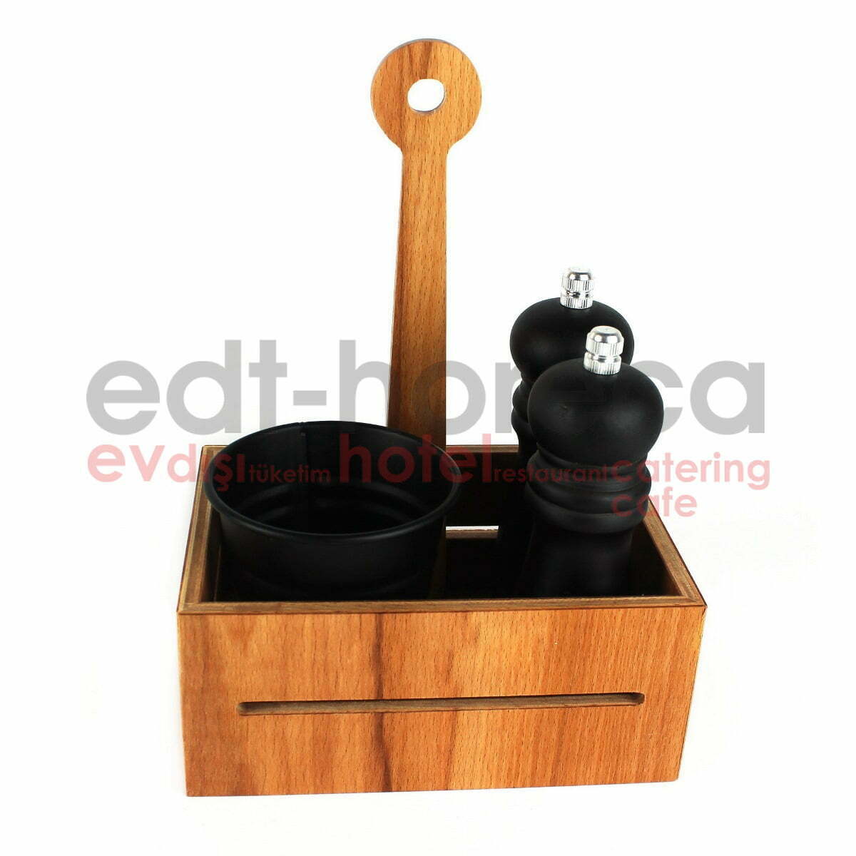 Kuvarz Ahşap Ketçap Tuzluk Peçete Organizer 17x13cm 2 Kuvarz Ahşap Ketçap Tuzluk Peçete Organizer 17x13cm - Image 2
