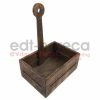 Kuvarz Ahşap Biberlik Tuzluk Peçetelik 17x13cm