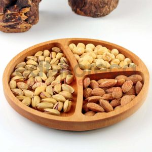 Kuvarz Wooden 3 Section Cookie Plate 19cm