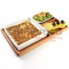 Kuvarz Ahşap 3 Bölmeli İkramlık 29,5x19cm
