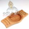 Kuvarz Ahşap Lokumluk Cam Kapaklı 26x13cm