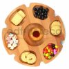Kuvarz Ahşap 7 Bölmeli Çerezlik Kahvaltılık 28cm