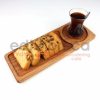 Kuvarz Ahşap Çay Kahve Sunum 30x11cm