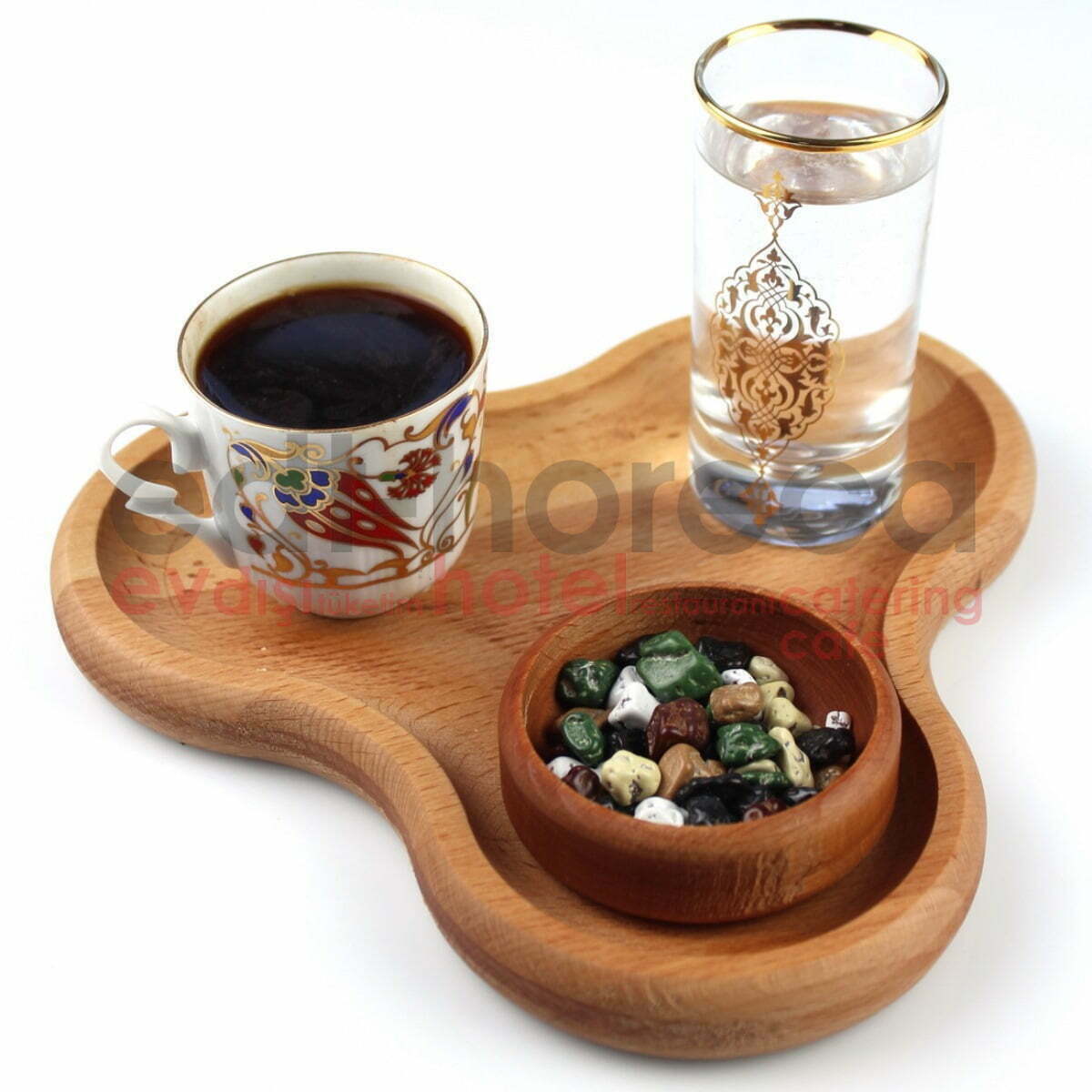 Kuvarz Ahşap Kahve Sunum 20x19cm 1 Kuvarz Ahşap Kahve Sunum 20x19cm