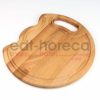 Kuvarz Ahşap Yarım Daire Kulplu Kesim Tahtası 30x26cm