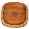 Kuvarz Ahşap Oval Kare Tabağı 10x10cm