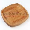 Kuvarz Ahşap Oval Kare Tabağı 13x13cm