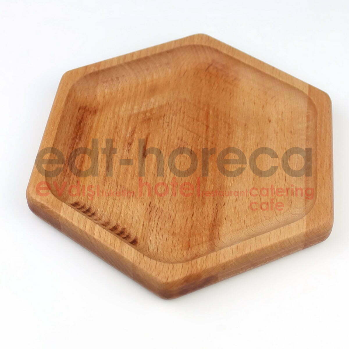 Kuvarz Ahşap Altıgen Sunum Tabak 19x17cm 3 Kuvarz Ahşap Altıgen Sunum Tabak 19x17cm - Image 3