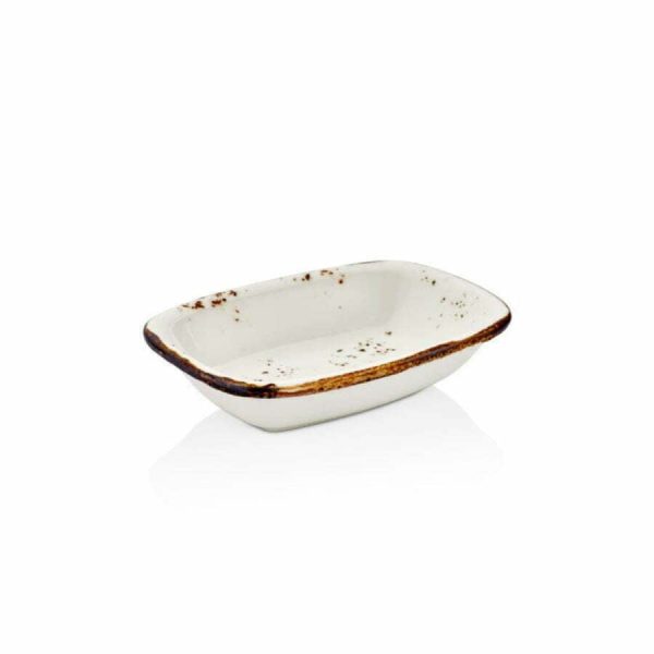 By Bone Elegance Porcelain Vertical Boat Plate 12cm