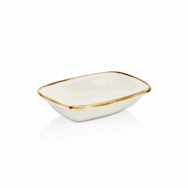 By Bone Gleam Porselen Dik Kayık Tabak 12cm