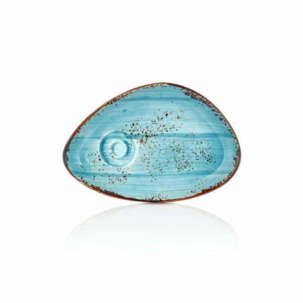 By Bone Infinity Porcelain Tea Presantation Plate 25x17cm