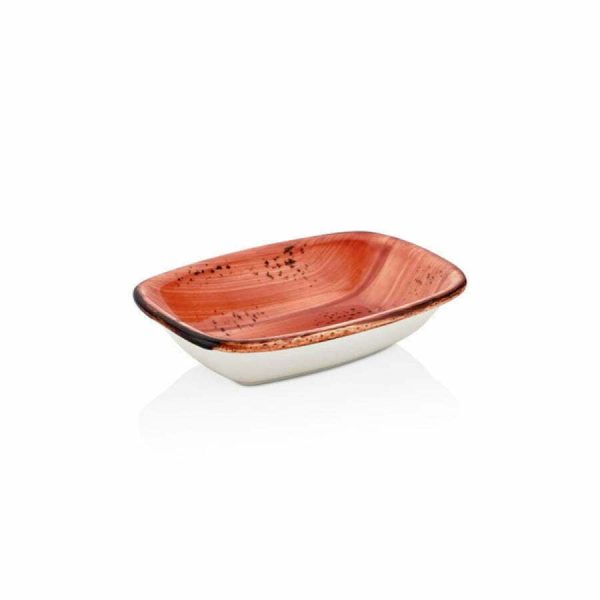 By Bone Laterite Porselen Dik Kayık Tabak 12cm