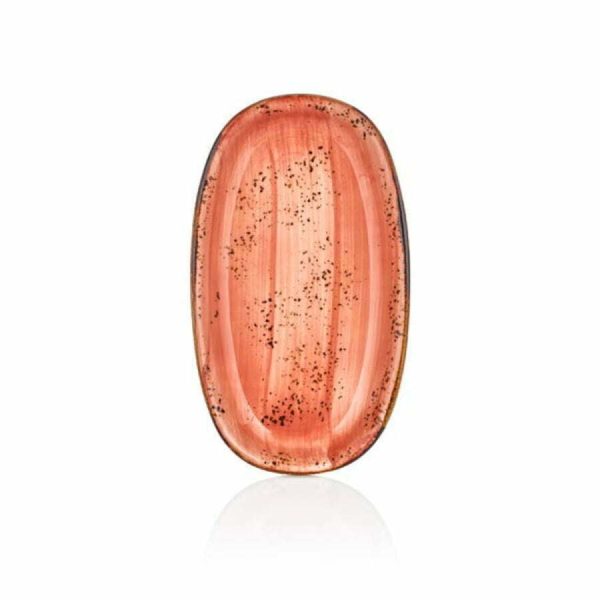 By Bone Laterite Porselen Oval Tabak 15cm