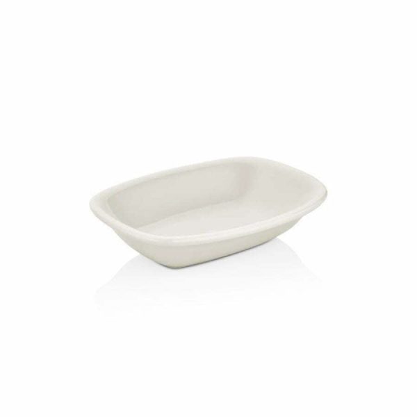 By Bone Cream Porcelain Zest Vertical Boat Plate 20cm