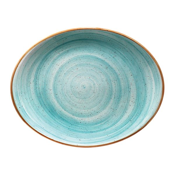 Bonna Aqua Moove Porselen Oval Tabak 25cm