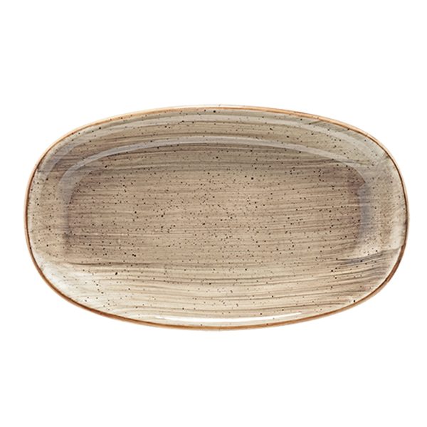 Bonna Terrain Gourmet Porcelain Oval Boat Plate 15x8,5cm