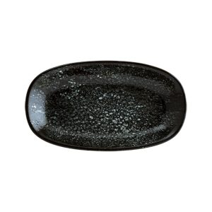 Bonna Cosmos Black Gourmet Porselen Oval Kayık Tabak 29x17cm