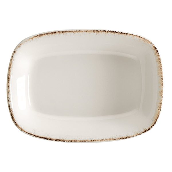 Bonna Retro Gourmet Porselen Dikdörtgen Kayık Tabak 12x8,5cm