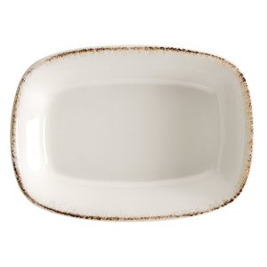 Bonna Retro Gourmet Porselen Dikdörtgen Kayık Tabak 17x11,5cm