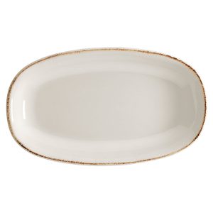 Bonna Retro Gourmet Porselen Oval Kayık Tabak 34x19cm