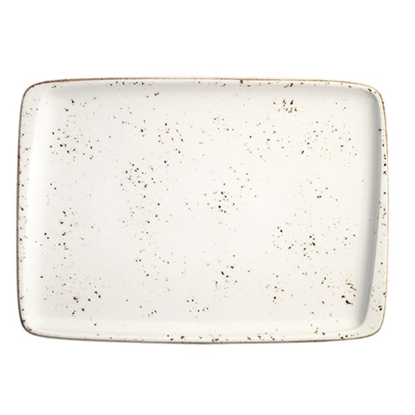 Bonna Grain Moove Porselen Dikdörtgen Tabak 23x16cm