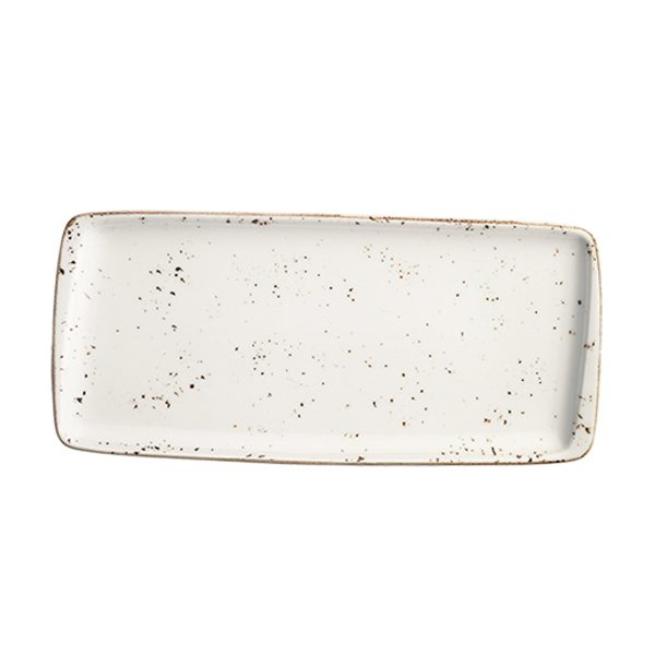 Bonna Grain Moove Porselen Dikdörtgen Tabak 34x16cm