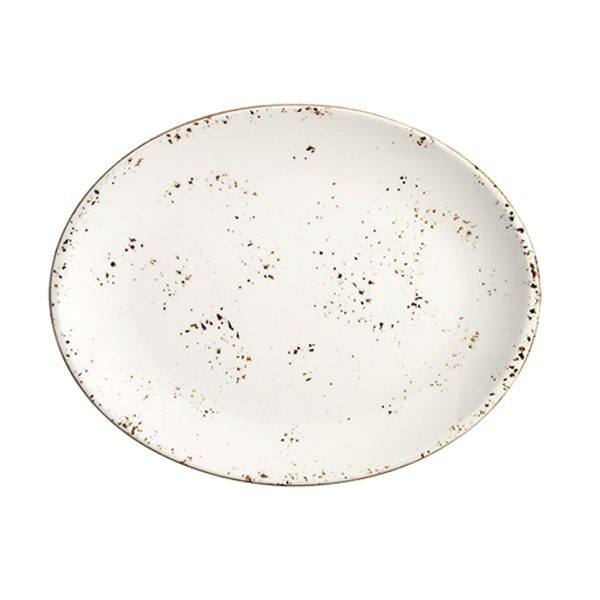 Bonna Grain Moove Porselen Oval Tabak 36x28cm