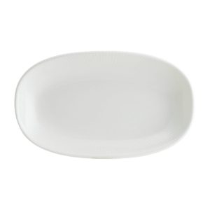 Bonna Iris White Gourmet Porselen Oval Kayık Tabak 19x11cm