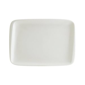 Bonna Iris White Moove Porselen Dikdörtgen Tabak 23x16cm