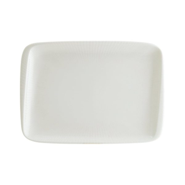 Bonna Iris White Moove Porselen Dikdörtgen Tabak 23x16cm