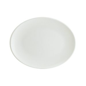 Bonna Iris White Moove Porselen Oval Tabak 31x24cm
