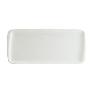 Bonna Iris White Moove Porselen Dikdörtgen Tabak 34x16cm