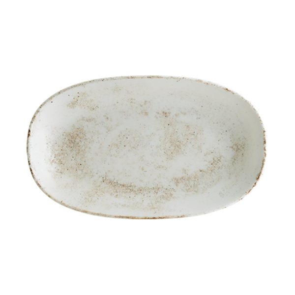 Bonna Nacrous Matt Gourmet Porselen Oval Kayık Tabak 24x14cm