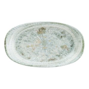 Bonna Odette Olive Gourmet Porselen Oval Kayık Tabak 15x8,5cm