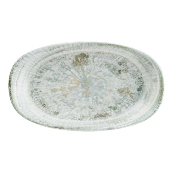 Bonna Odette Olive Gourmet Porselen Oval Kayık Tabak 24x14cm