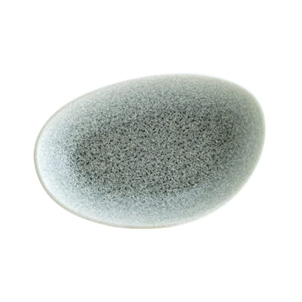 Bonna Luca Matt Blue Porcelain Vago Oval Boat Plate 15x8,5cm