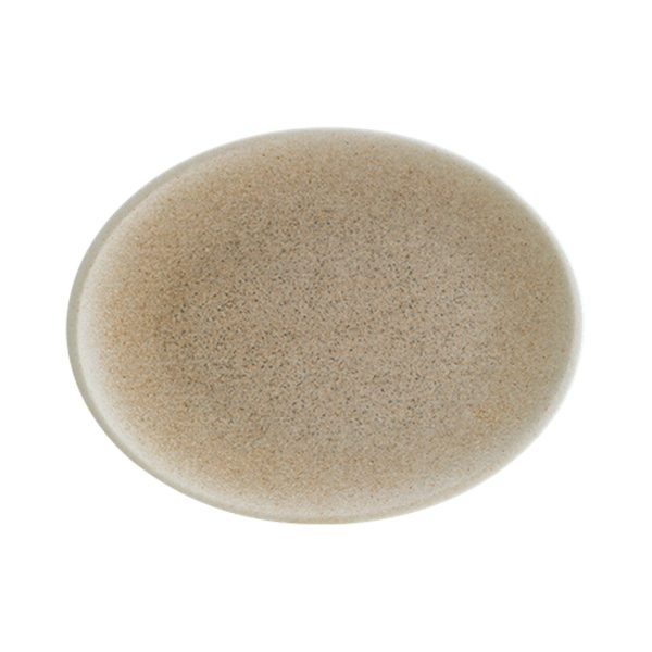 Bonna Luca Matt Salmon Porcelain Moove Oval Plate 36cm