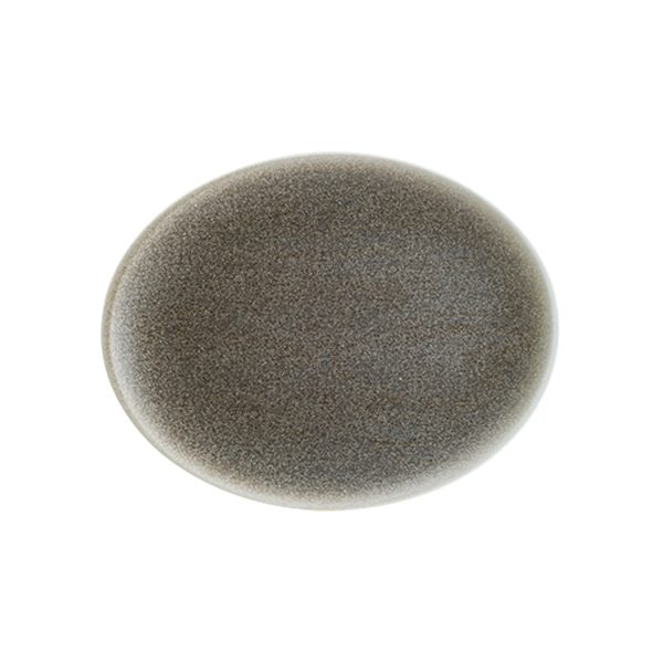 Bonna Luca Matt Kahve Porselen Moove Oval Tabak 31cm